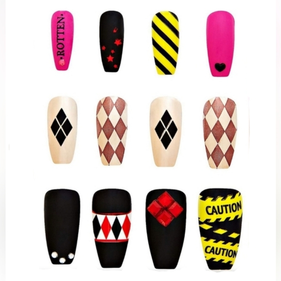 ♦️ Harley Quinn Birds of Prey Press-On Nails - Picture 2 of 4